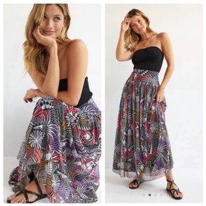 Farm Rio x Anthropologie Size L Tropical Maxi Skirt